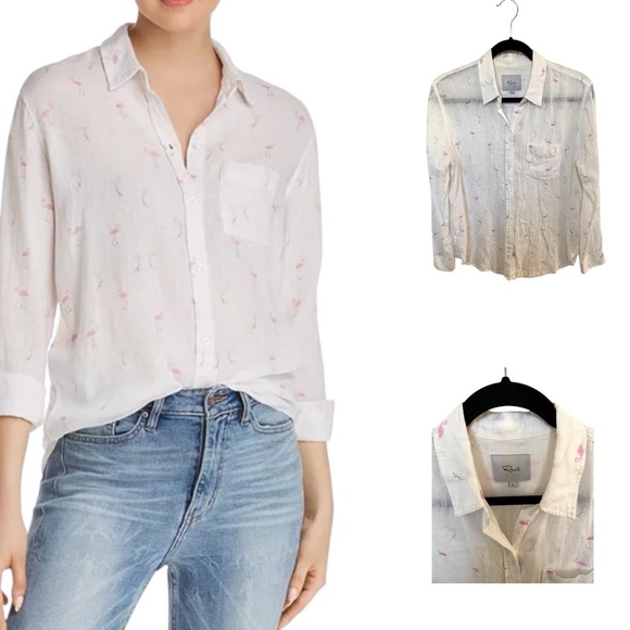 Rails Tops - Rails Flamingo Button Down Shirt